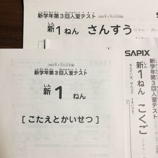 中華のおせち贈り物 サピックス 新1年 入室テスト 語学/参考書