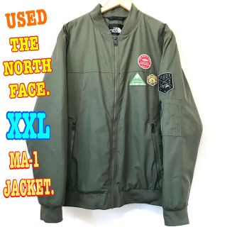 ザノースフェイス(THE NORTH FACE)の激レア 古着 ☆ ノースフェイス MA-1 ジャケット ブルゾン ビッグサイズ(ミリタリージャケット)