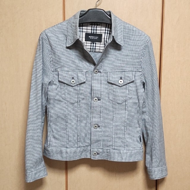 人気大割引 - LABEL BLACK BURBERRY BURBERRY Mサイズ ジャケット 千鳥柄 LABEL BLACK Gジャン/デニムジャケット