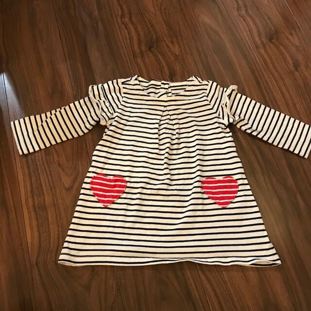 babyGAP(ベビーギャップ)のbabyGAPワンピース90　デニムスパッツ80セット キッズ/ベビー/マタニティのキッズ服女の子用(90cm~)(ワンピース)の商品写真