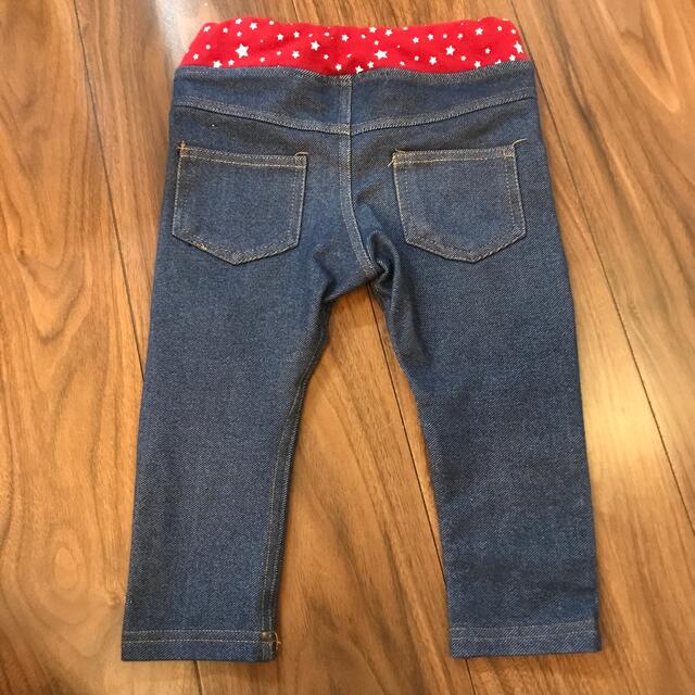 babyGAP(ベビーギャップ)のbabyGAPワンピース90　デニムスパッツ80セット キッズ/ベビー/マタニティのキッズ服女の子用(90cm~)(ワンピース)の商品写真