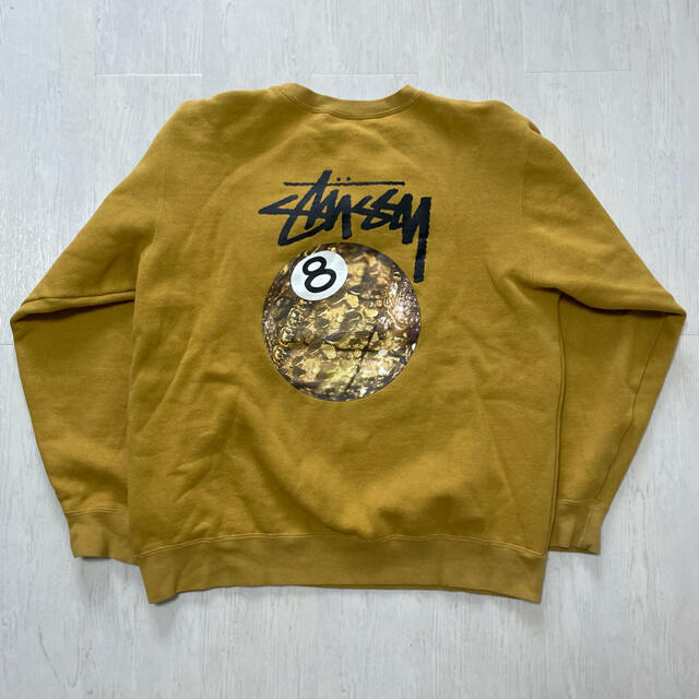 STUSSY(ステューシー)のレアカラー！stussy ステューシー 8ボール マスタード スウェット メンズのトップス(スウェット)の商品写真