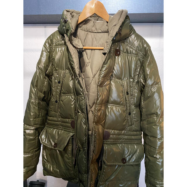 しまうま様☆MONCLER（モンクレール）リバーシブルダウンジャケット カーキ | フリマアプリ ラクマ