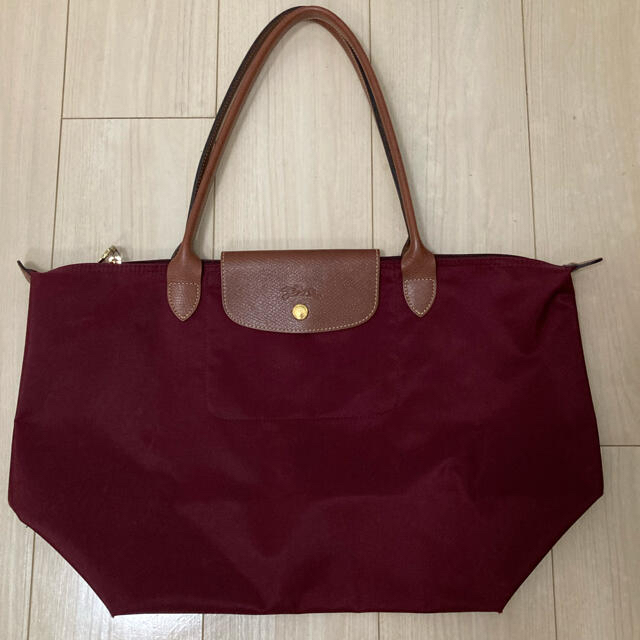 ロンシャン　トート　トートバッグ　レッド　ワインレッド　Longchamp