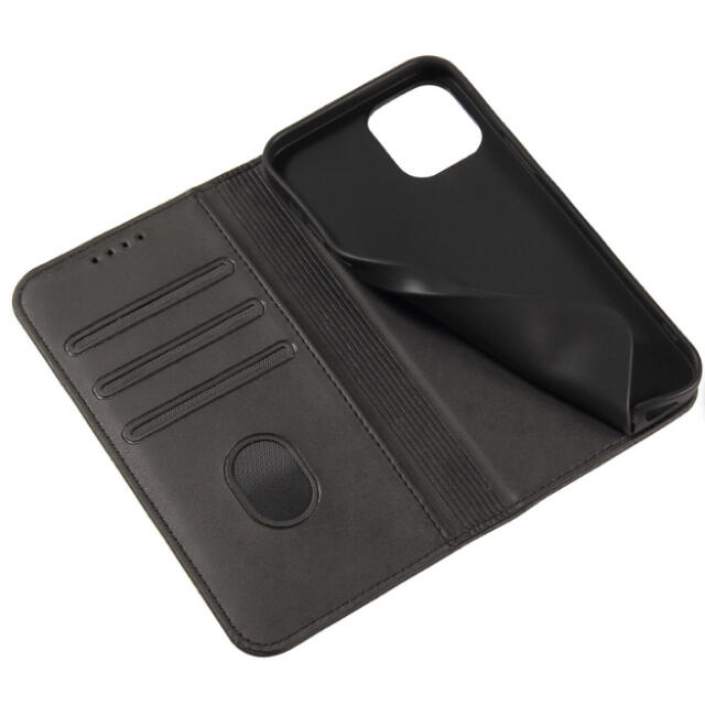 iPhone13 ブラック　黒　スマホケース　手帳型　シンプル　マグネットケース スマホ/家電/カメラのスマホアクセサリー(iPhoneケース)の商品写真