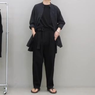 アンユーズド(UNUSED)のシュタインbelted wide straight denim trousers(デニム/ジーンズ)