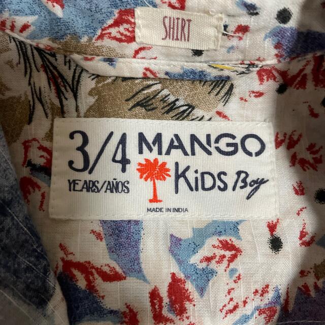 MANGO(マンゴ)のマンゴーキッズ　シャツ　サイズ3〜4歳用 キッズ/ベビー/マタニティのキッズ服男の子用(90cm~)(ブラウス)の商品写真