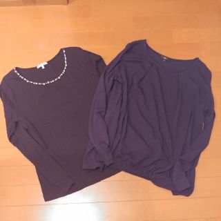 グローバルワーク(GLOBAL WORK)の【２枚】長袖Tシャツ　黒と紺(Tシャツ(長袖/七分))