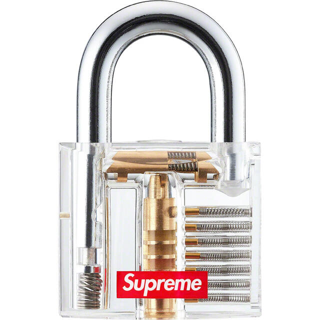 新品 supreme Transparent Lock 南京錠 box logo