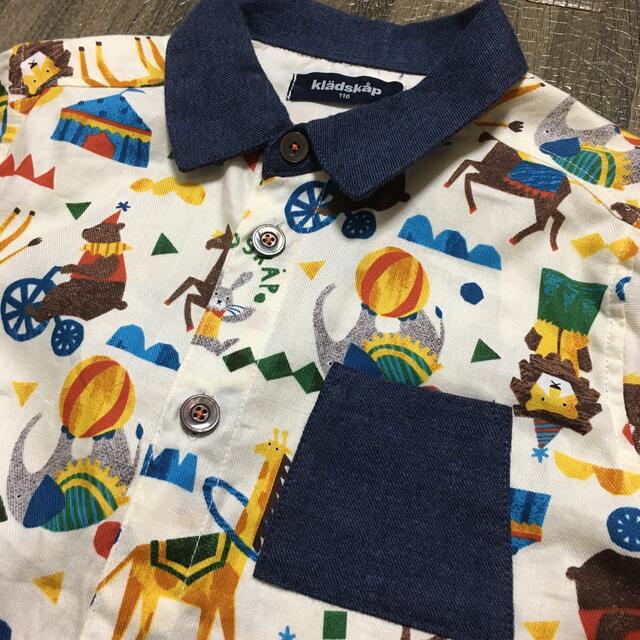 kladskap(クレードスコープ)の美品　クレードスコープ　シャツ　110cm キッズ/ベビー/マタニティのキッズ服男の子用(90cm~)(ブラウス)の商品写真