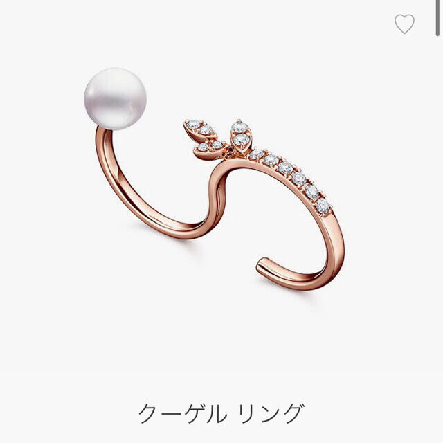 TASAKI(タサキ)のタサキ　クーゲルダブルフィンガーリング　ダイヤ、あこや、サクラゴールド レディースのアクセサリー(リング(指輪))の商品写真