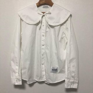 ジルサンダー(Jil Sander)の【最終値下げ】JIL SANDER（並行輸入品） セーラー襟ブラウス　白シャツ(シャツ/ブラウス(長袖/七分))