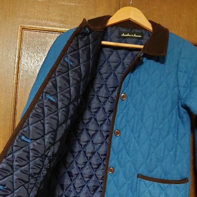 chambre de charme(シャンブルドゥシャーム)のシャンブルドゥシャーム　ウール混　キルティングコート レディースのジャケット/アウター(ロングコート)の商品写真