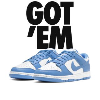 ナイキ(NIKE)のNIKE DUNK LOW "UNIVERSITY BLUE" UNC 27(スニーカー)