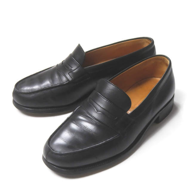 J.M.WESTON ジェイエムウエストン フランス製 180 SIGNATURE LOAFER ボックスカーフ シグネチャーローファー 41-101-180-10 4 1/2(24.5cm) ブラック ペニー コイン シューズ【J.M.WESTON】