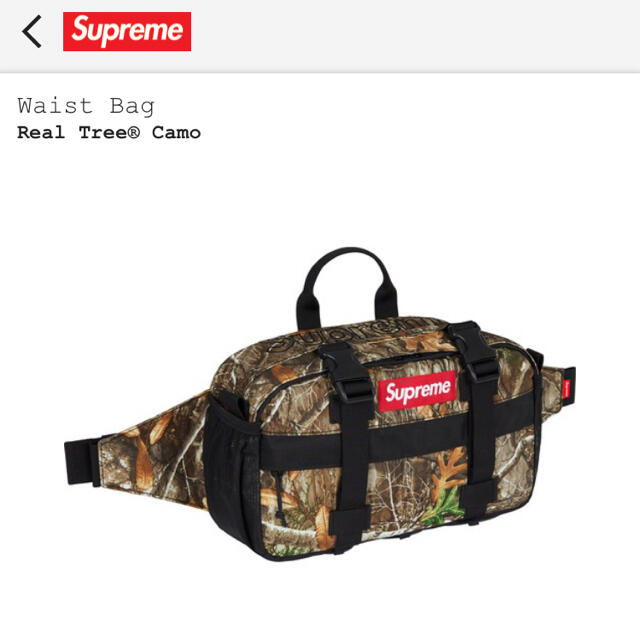 バッグSupreme Waist Bag Real Tree Camo 19AW