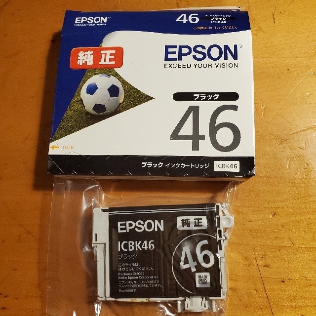 EPSON(エプソン)のEPSON　インクカートリッジ　ICBK46 ブラック インテリア/住まい/日用品のオフィス用品(オフィス用品一般)の商品写真