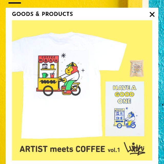 マヌコーヒー　LURK プリント　Tシャツ