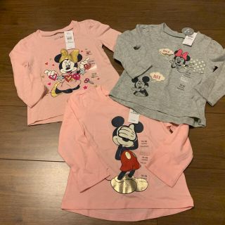 ベビーギャップ(babyGAP)の【新品】baby gap ミニー　ディズニー　Tシャツ 長T 長袖　3枚セット(Ｔシャツ)