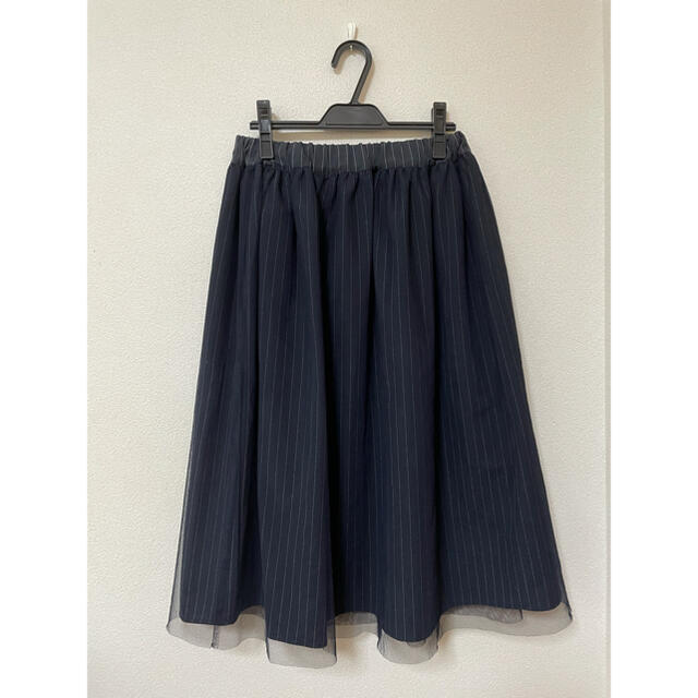 リバーシブルチュールスカート レディースのスカート(ひざ丈スカート)の商品写真