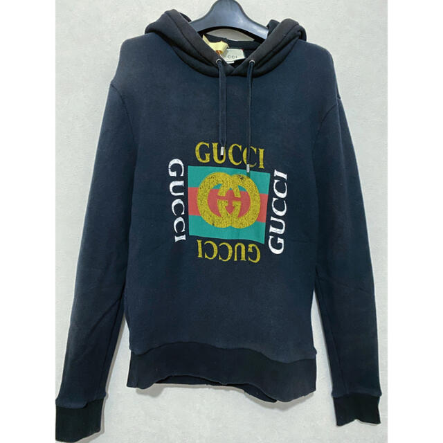 Gucci(グッチ)の土日限定価格 GUCCI ロゴパーカー GG ヴィンテージ XS メンズのトップス(パーカー)の商品写真