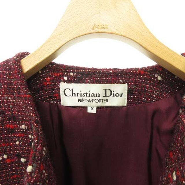 Christian Dior(クリスチャンディオール)のクリスチャンディオール プレタポルテ ノーカラー ジャケット ヴィンテージ S レディースのジャケット/アウター(ノーカラージャケット)の商品写真