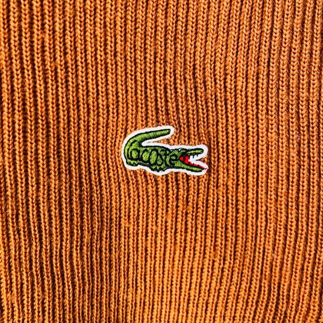 LACOSTE - 【レア】シュミーズラコステ 90s ワニ刺繍 ニット オレンジ