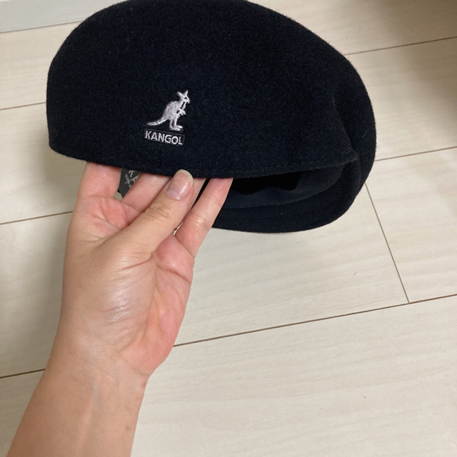 KANGOL(カンゴール)のカンゴール　ハンチング　ウール　黒 メンズの帽子(ハンチング/ベレー帽)の商品写真