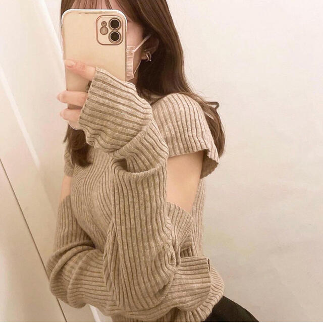 完売商品 randeboo ♥ Charm warmer knit beige