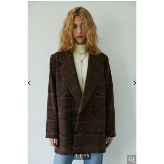 マウジー(moussy)のMOUSSY ミドルチェックコート(テーラードジャケット)