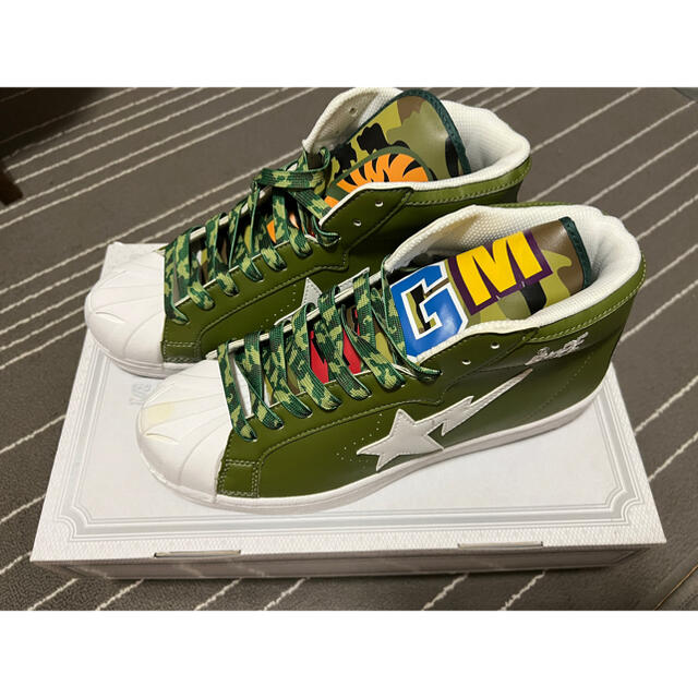 A BATHING APE(アベイシングエイプ)のBAPE SHARK LEATHER SKULL STA HI メンズの靴/シューズ(スニーカー)の商品写真