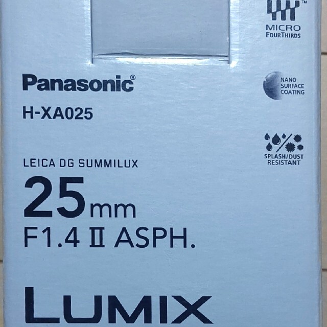 Panasonic(パナソニック)のLEICA DG SUMMILUX 25mm f1.4Ⅱ ASPH  xa025 スマホ/家電/カメラのカメラ(レンズ(単焦点))の商品写真