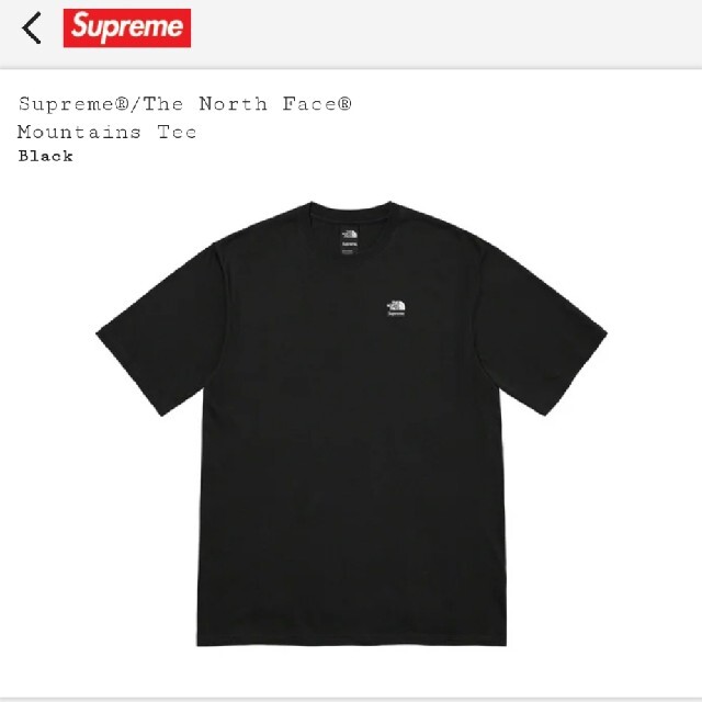 Supreme The North FaceMountains Tee 黒M 1