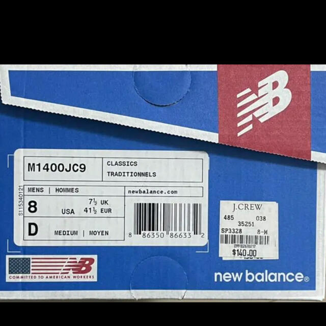 New Balance(ニューバランス)のニューバランス1400 j.crew別注 レッド系 メンズの靴/シューズ(スニーカー)の商品写真
