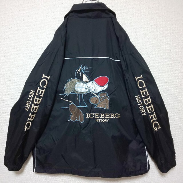 ICEBERG(アイスバーグ)の【美品/希少】ICEBERG HISTORY コーチジャケット デカロゴ 刺繍 メンズのジャケット/アウター(ナイロンジャケット)の商品写真
