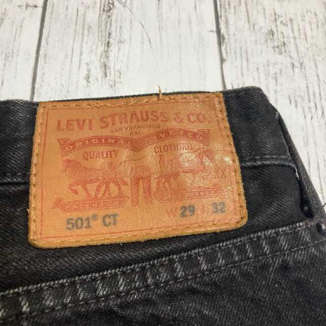 501(ゴーマルイチ)の【LEVI'S】リーバイス 501CT ブラックデニムパンツ テーパードデニム メンズのパンツ(デニム/ジーンズ)の商品写真