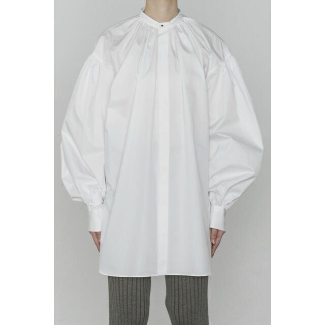 HYKE T/C GATHERED SHIRT - シャツ/ブラウス(長袖/七分)