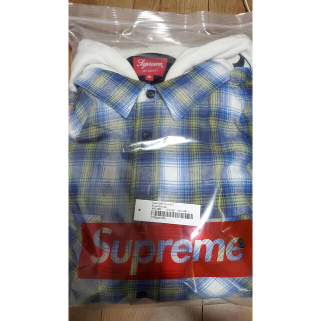 Supreme Hooded Flannel Zip Up Shirt  XL 4