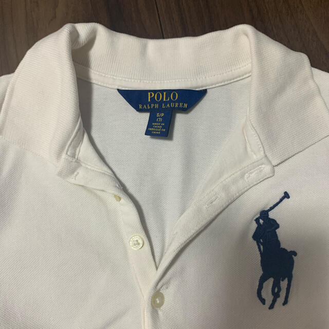 POLO RALPH LAUREN(ポロラルフローレン)のにゃご様専用　2点POLOラルフローレン★白ポロシャツワンピース★7歳 キッズ/ベビー/マタニティのキッズ服女の子用(90cm~)(ワンピース)の商品写真