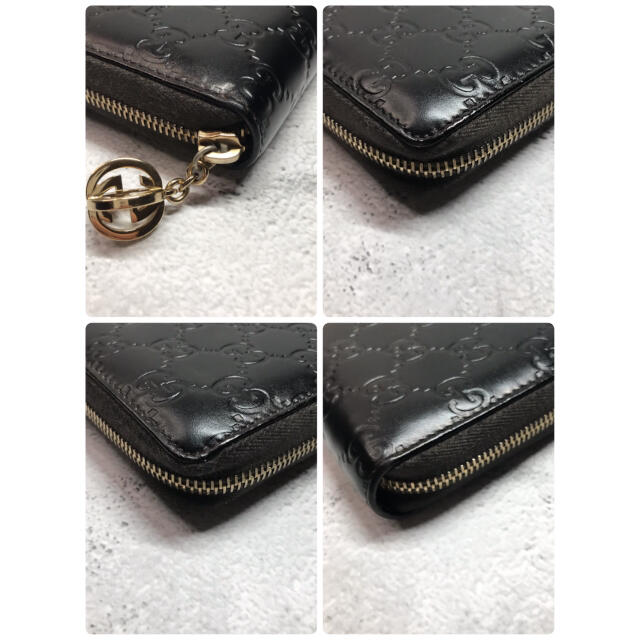 Gucci(グッチ)のGUCCI グッチ 長財布 シマ ラウンドジップ ファスナー ツートン レディースのファッション小物(財布)の商品写真