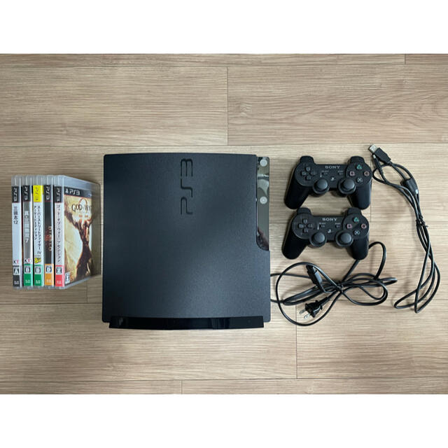 PlayStation3(プレイステーション3)のSONY PlayStation3本体(120GB SSD)+ソフト５本セット エンタメ/ホビーのゲームソフト/ゲーム機本体(家庭用ゲーム機本体)の商品写真
