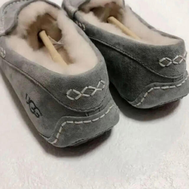 UGG アンスレー Ansley ムートン モカシン ライトグレー US6 23 2