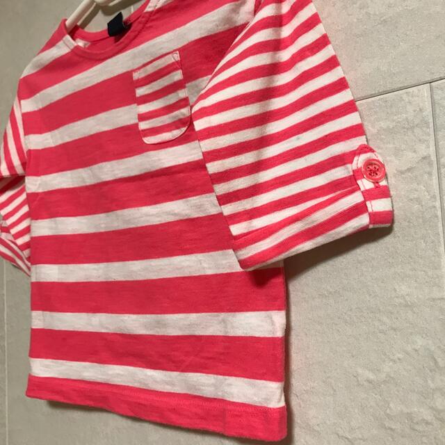 babyGAP(ベビーギャップ)のbaby gap  7分カットソー　90 キッズ/ベビー/マタニティのキッズ服女の子用(90cm~)(Tシャツ/カットソー)の商品写真