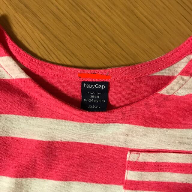 babyGAP(ベビーギャップ)のbaby gap  7分カットソー　90 キッズ/ベビー/マタニティのキッズ服女の子用(90cm~)(Tシャツ/カットソー)の商品写真