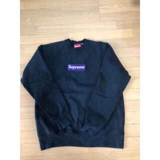 シュプリーム(Supreme)のsupreme2005black×purpleboxlogo crew nack(スウェット)