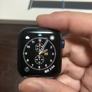 アップルウォッチ(Apple Watch)の【美品】Apple Watch6 ブルーアルミニウムケース40㎜ GPSモデル(腕時計(デジタル))