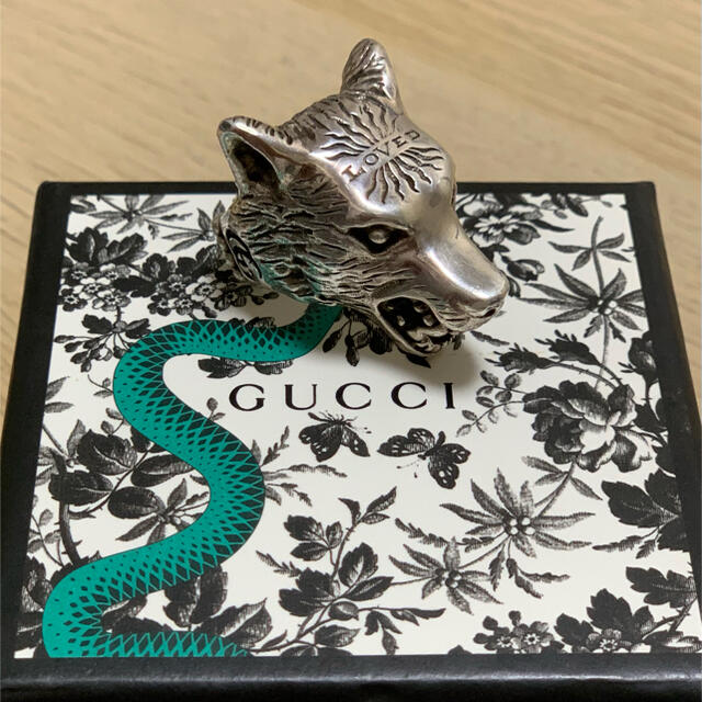 GUCCI ウルフリング ラージサイズ 16号 レア ジャスティンビーバー愛用-