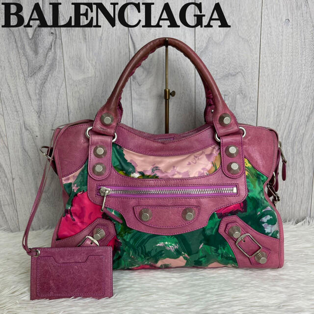 Balenciaga(バレンシアガ)の極レア♡限定品♡バレンシアガ フラワー柄 ジャイアントシティ 2wayバッグ レディースのバッグ(ショルダーバッグ)の商品写真