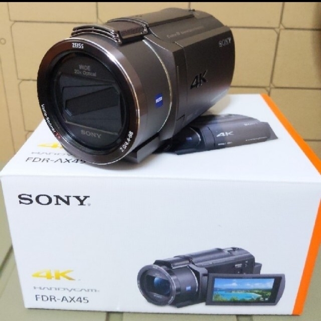 【未使用に近い】SONY FDR-AX45 ブラウン 三脚 VCTVPR1C