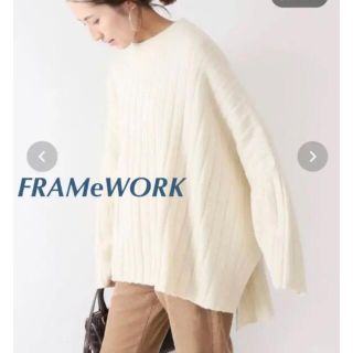 100%本物トップスFRAMeWORK W/Caワイドリブチュニックプルオーバー